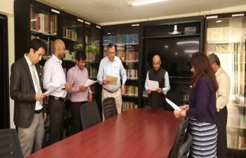 Pledge taking ceremony at Embassy of India, Caracas to observe Sadbhavana Diwas on August 20, 2018.